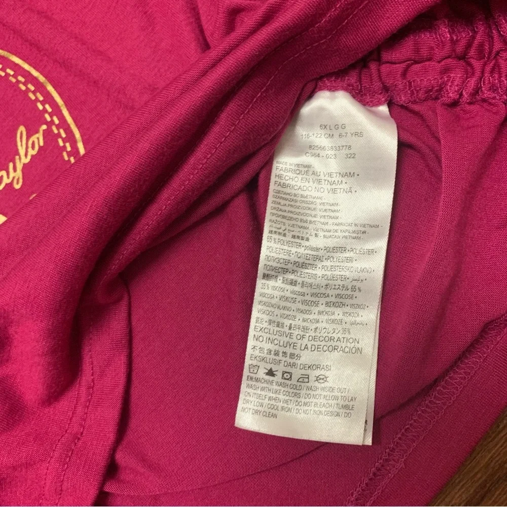 Girls Size 6X Pink Converse All Star Crop Top T-Shirt Short Sleeve Logo Tee